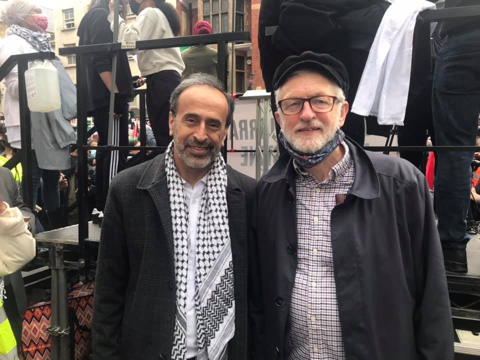 Zaher Birawi and Jeremy Corbyn