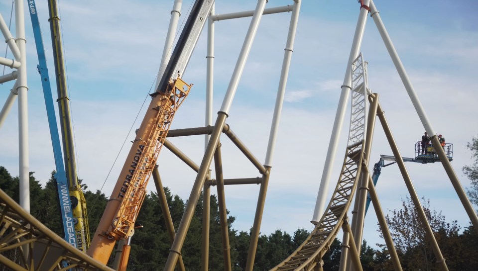 Sections of the new track have started to be installed at Thorpe Park