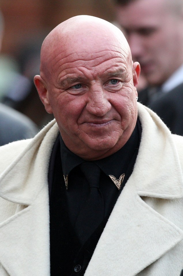 Dave attending the funeral of Ronnie Biggs at Golders Green Crematorium in January 2014