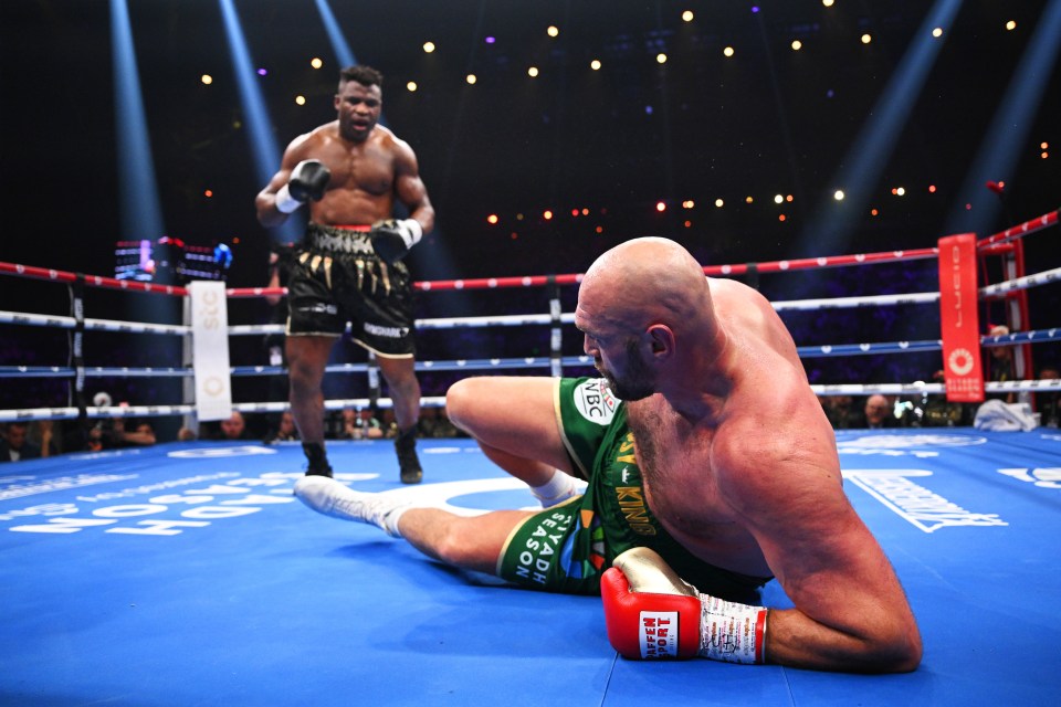 Fury was knocked down by Ngannou in the third round