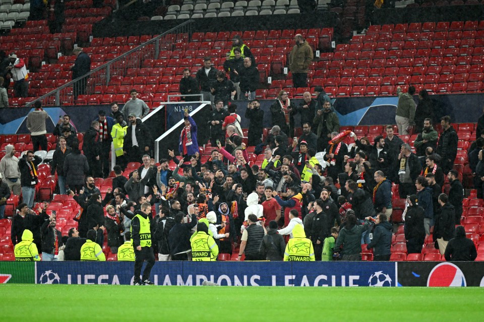 Turkish fans cheered their side after a 3-2 win over the Red Devils