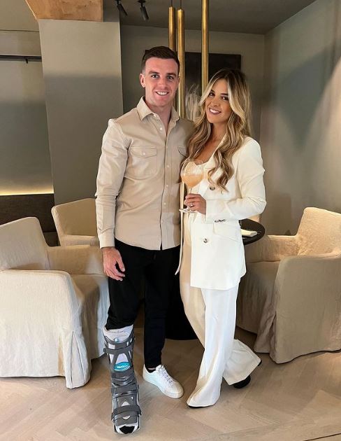 George Ford with his wife Atdhetare Hoxha. Image taken from George Ford’s Instagram.