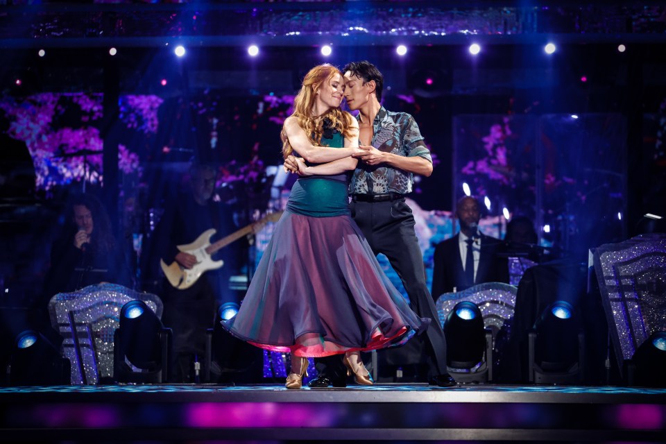 Angela Scanlon and Carlos Gu, during their appearance on the live show on Saturday