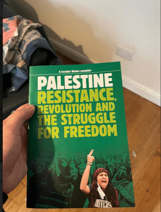 Booklets praising Hamas were handed out at a student pro Palestine rally at Bristol University