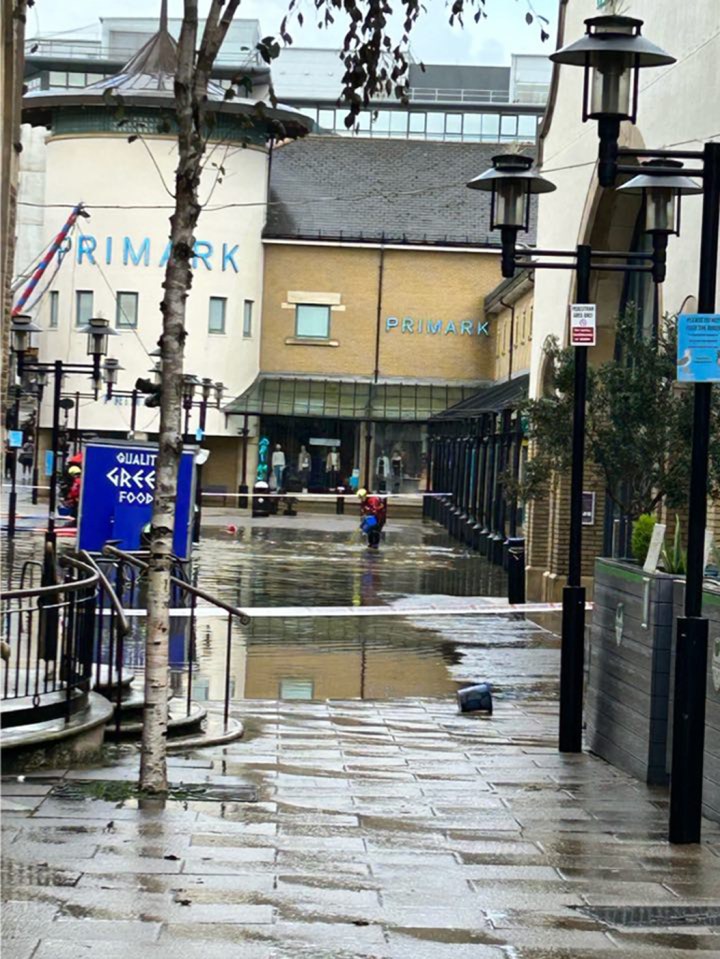 Priory Meadow in Hastings, East Sussex, was ­evacuated after heavy rain caused major flooding