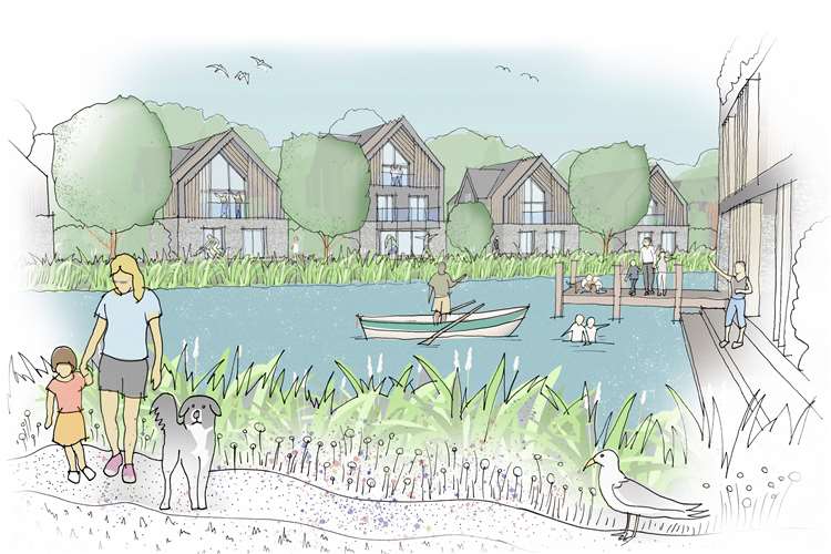 The proposed lakeside holiday park could be built on the site currently occupied by Hythe Golf Club in Maidstone, Kent