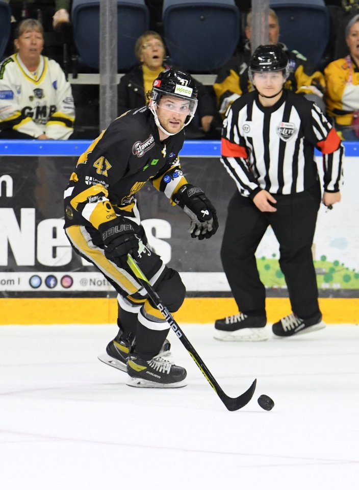 Adam Johnson in action for the Nottingham Panthers earlier this season