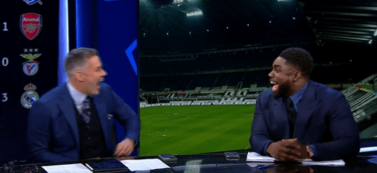 Micah Richards and Jamie Carragher burst into laughter