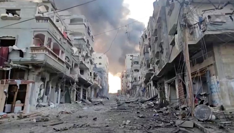 View of the destruction at Gaza’s Jabalia refugee camp