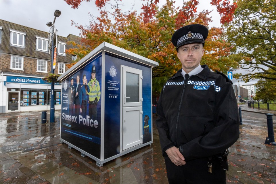 Britain's smallest police station measures 6ft by 8ft 4in and has no room for cells