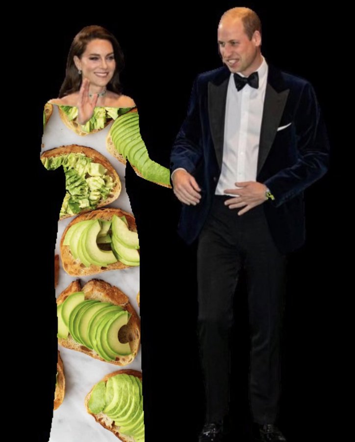 Fans of the Royal family took to Twitter where they showed off their most creative designs of Kate's green dress, including this avocado toast and even a pepperoni pizza