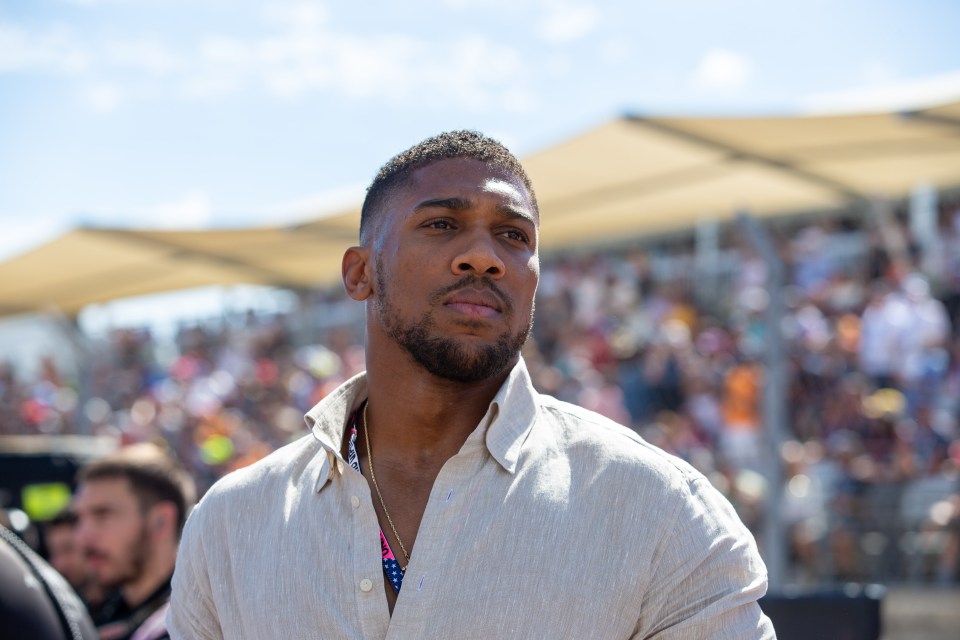 Anthony Joshua at the US GP