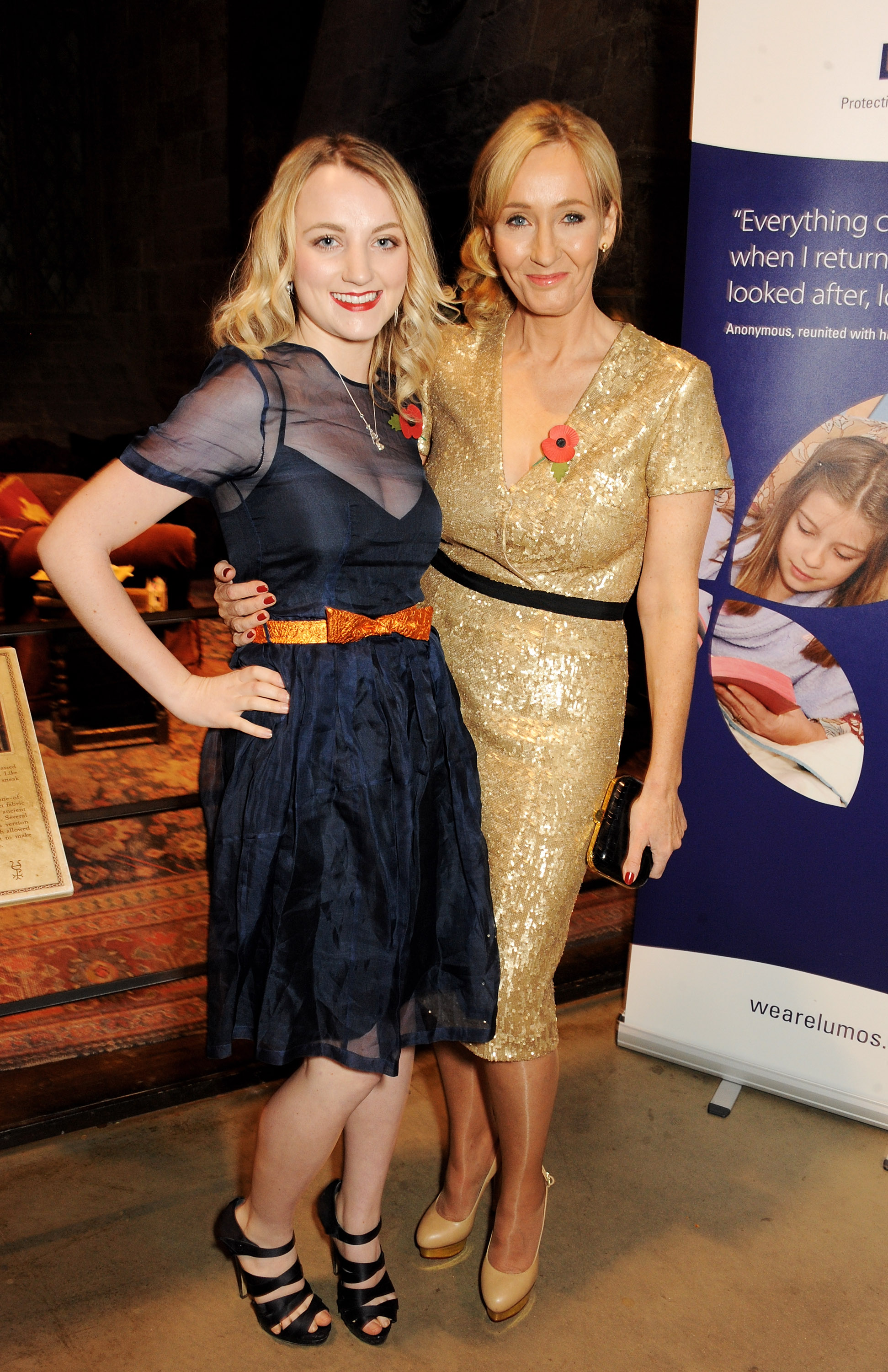 Evanna and J.K Rowling at the Harry Potter tour in 2013