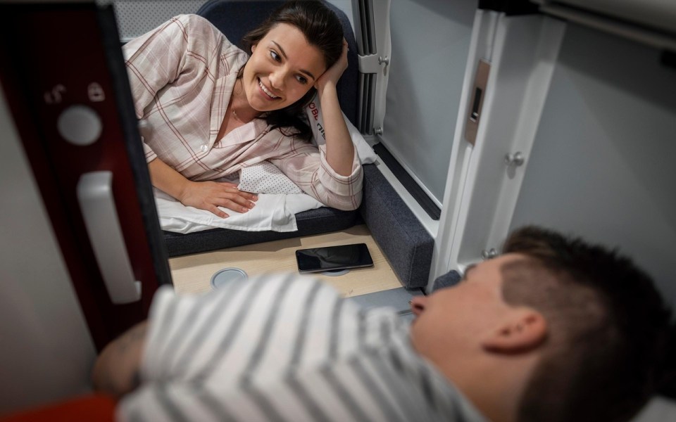 Couples can book adjoining cabins with a sliding door between them