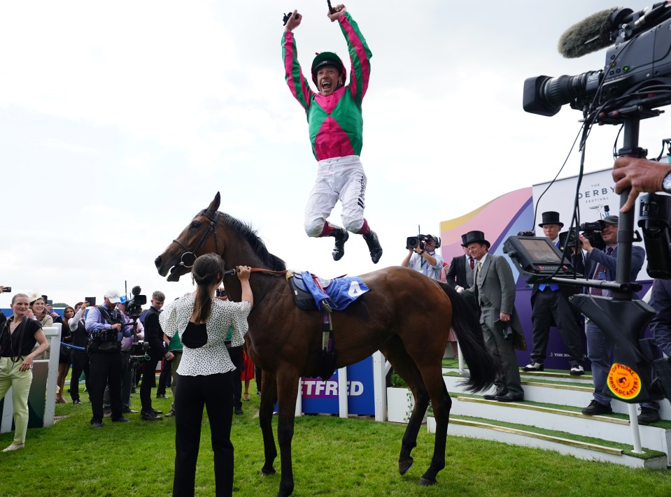 Dettori’s famous flying dismount has been voted sport’s most iconic celebration