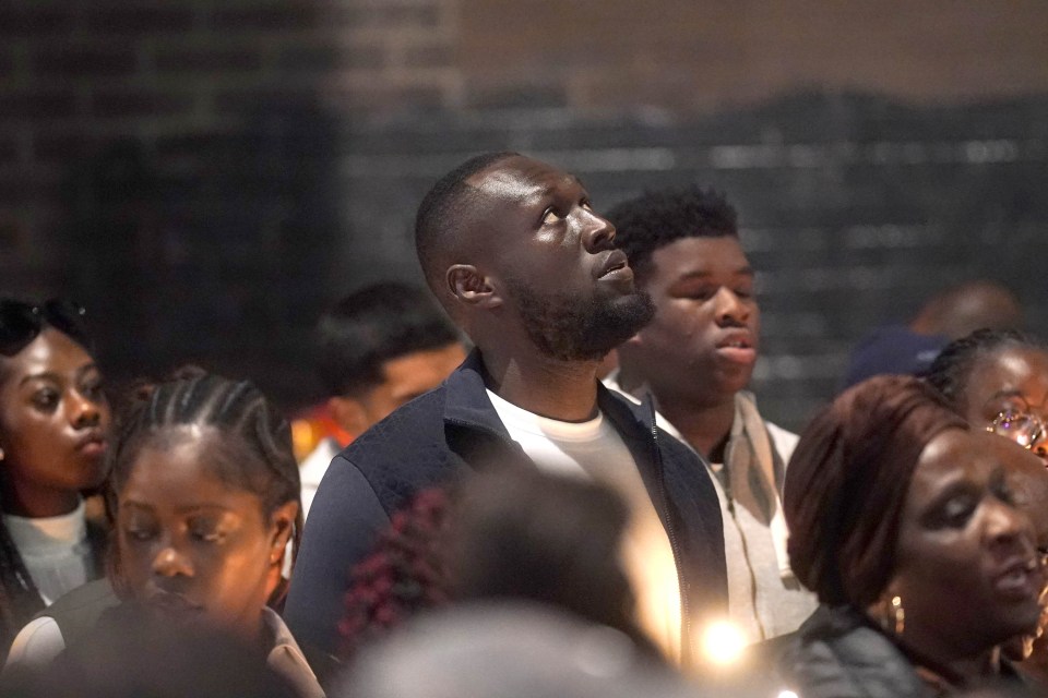 Stormzy joined the vigil in Croydon