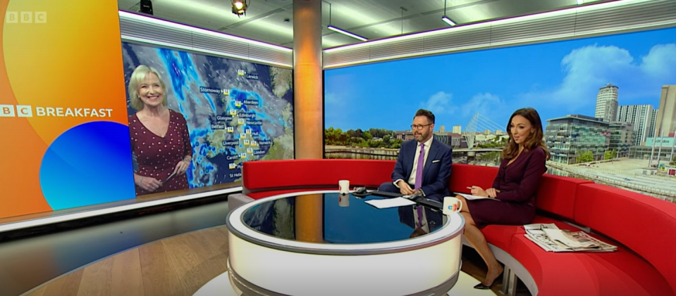 BBC Breakfast's Sally Nugent had to step in to defend Carol Kirkwood after Jon Kay snapped 'thanks for nothing!'