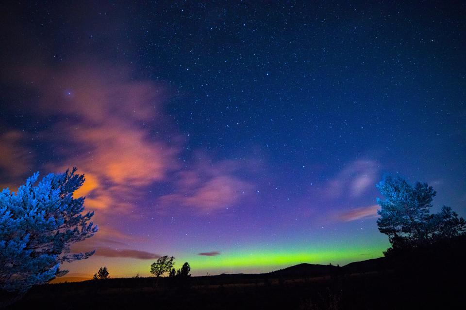 The park is a great place to avoid man-made light and see the northern lights