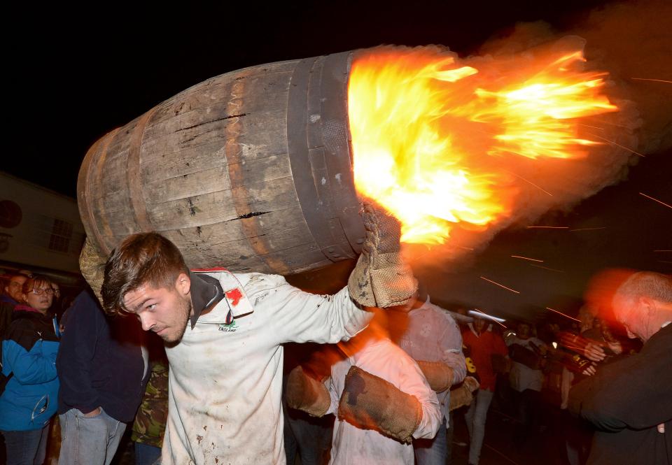 Devon's Ottery Tar Barrel is an ancient display of tradition