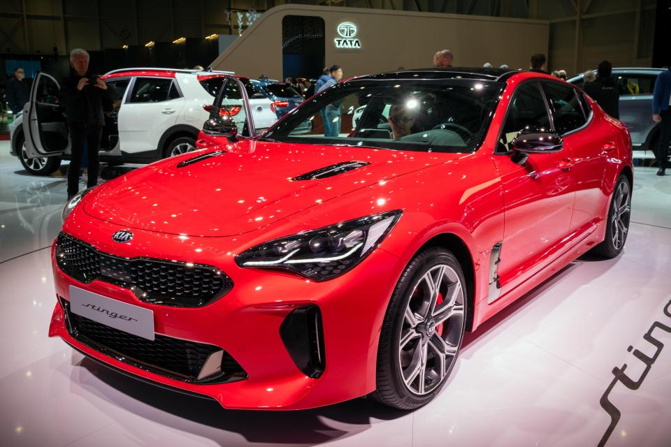 The Kia Stinger motor is the cheapest car Nadal has been seen behind the wheel of