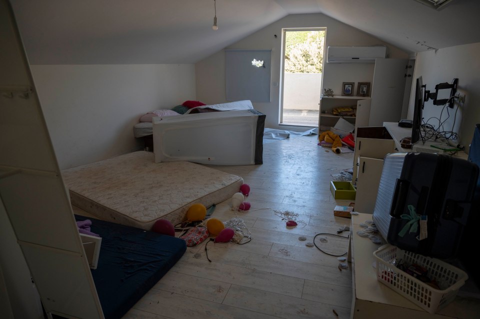 Devastation in the family’s home after Hamas terrorists invaded