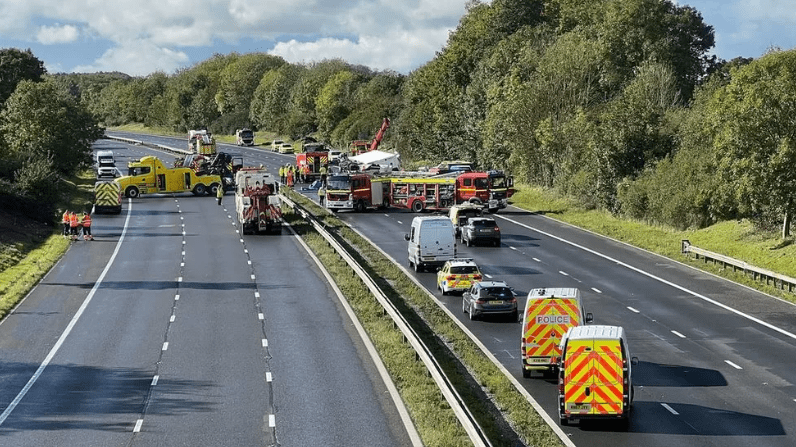 A horror M4 smash that killed two women yesterday is said to have been weather related