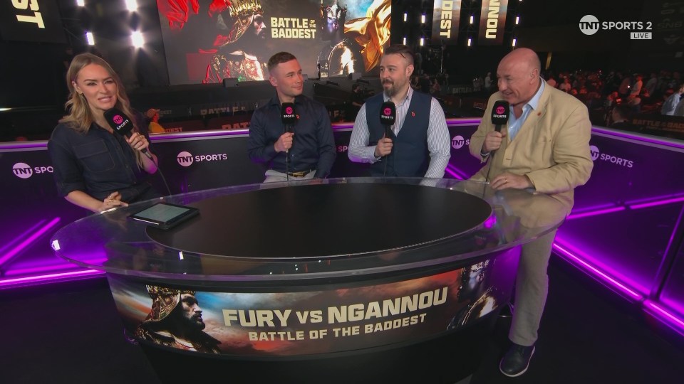 Woods looked as comfortable discussing Fury vs Ngannou as she does bantering with pundits during TNT's Champions League coverage