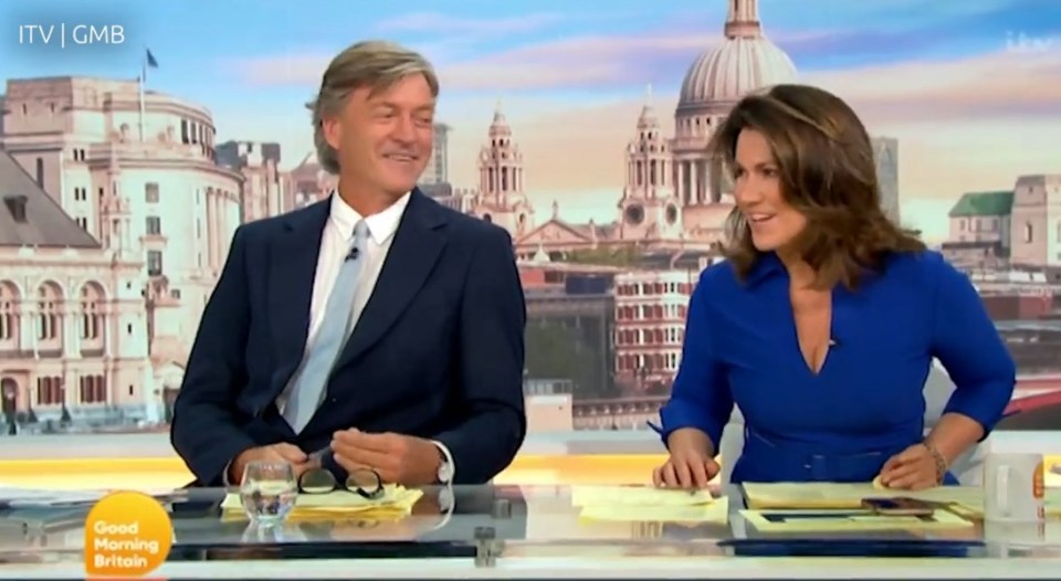 Richard said it helps on GMB as Susanna sits on his left