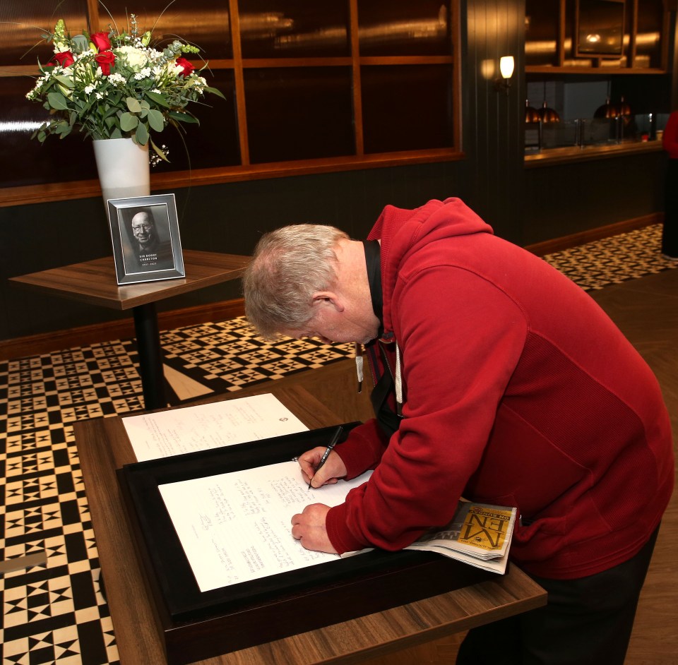 A book of condolence was opened at Old Trafford