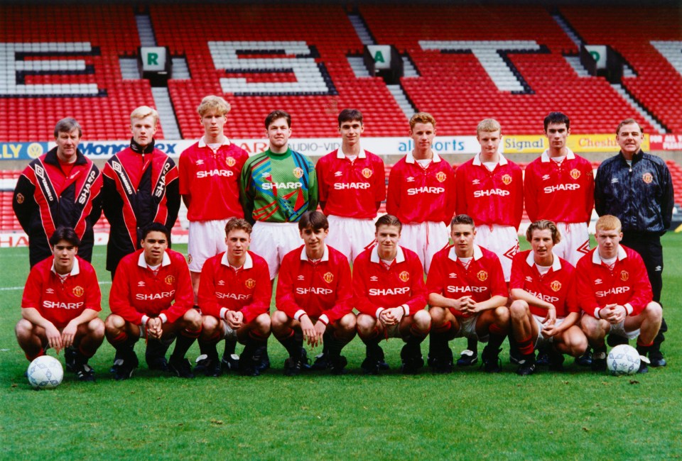 Casper, in the middle of the back row, was a part of the Manchester United youth team that featured Nicky Butt, Gary Neville, Paul Scholes and David Beckham