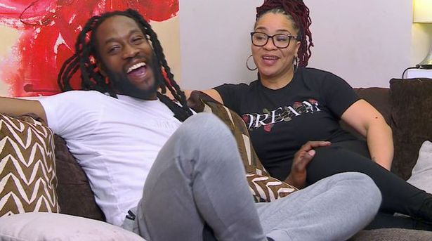 Marcus with partner Mica on the Gogglebox sofa