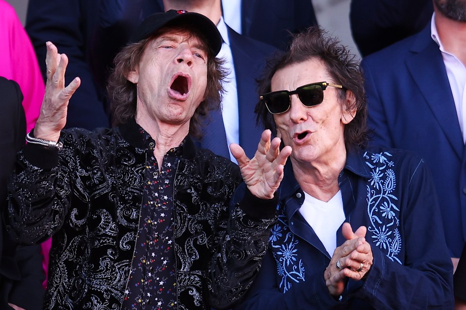 Mick Jagger and fellow Stone Ronnie Wood were lively before Bellingham's equaliser