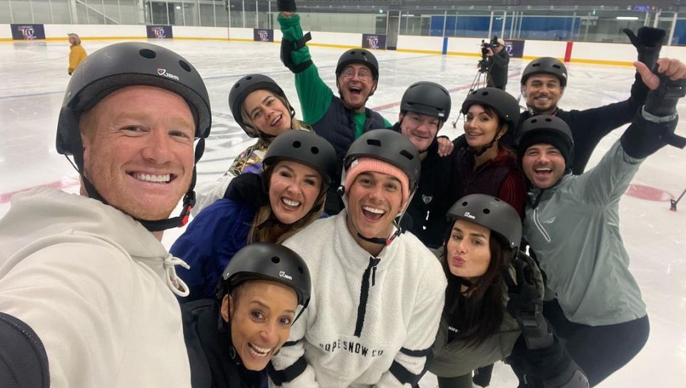 Greg with his Dancing on Ice co-stars