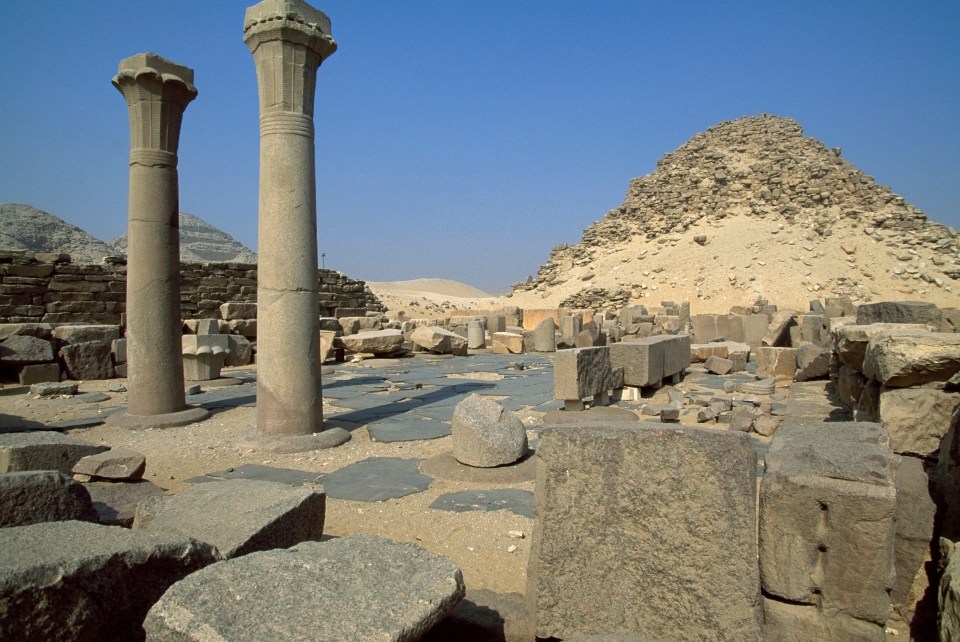 The structure is located in the Abusir pyramid complex, just south of Giza