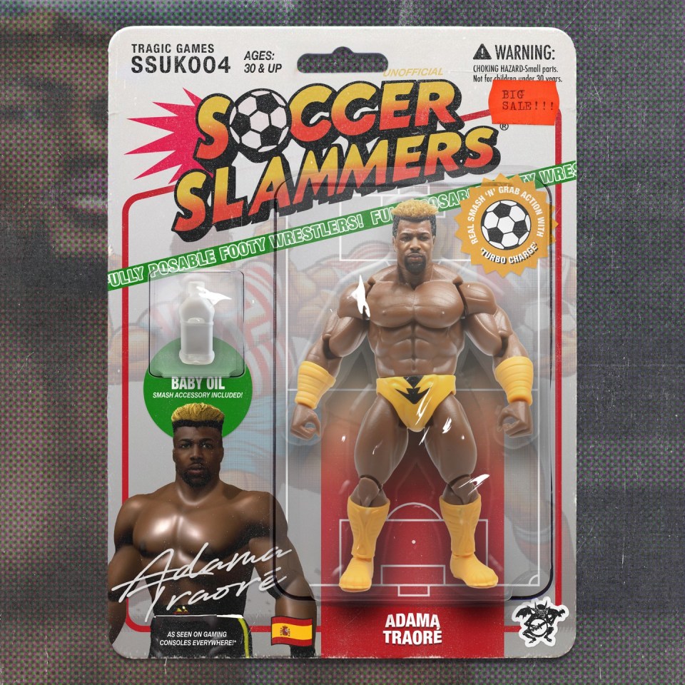 Fulham star Adama Traore's action figure comes with baby oil