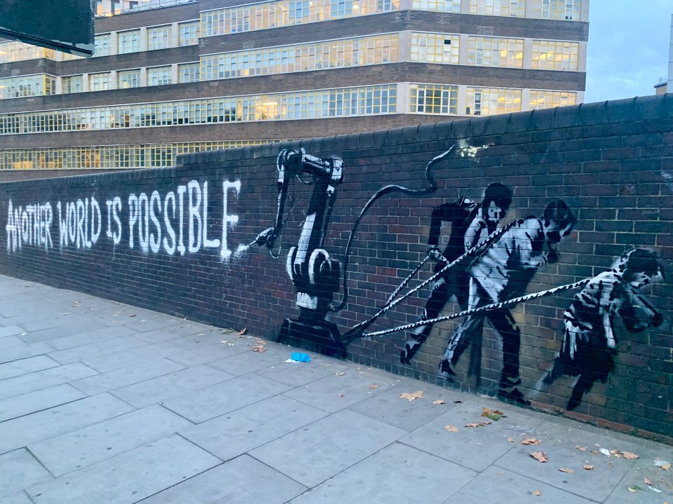 The artwork is understood to have popped up overnight in Edgware Road, near to Paddington Train Station