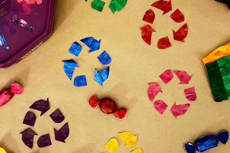 Quality Street uploaded this post showing the new wrappers to celebrate Recycling Week