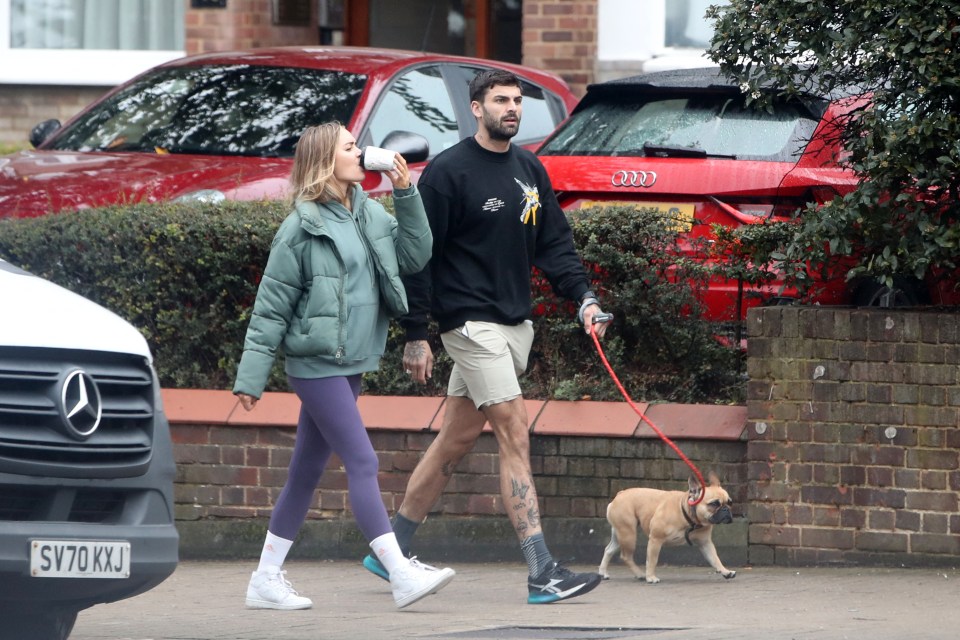 Adam Collard and Laura Woods looked very happy together on a walk