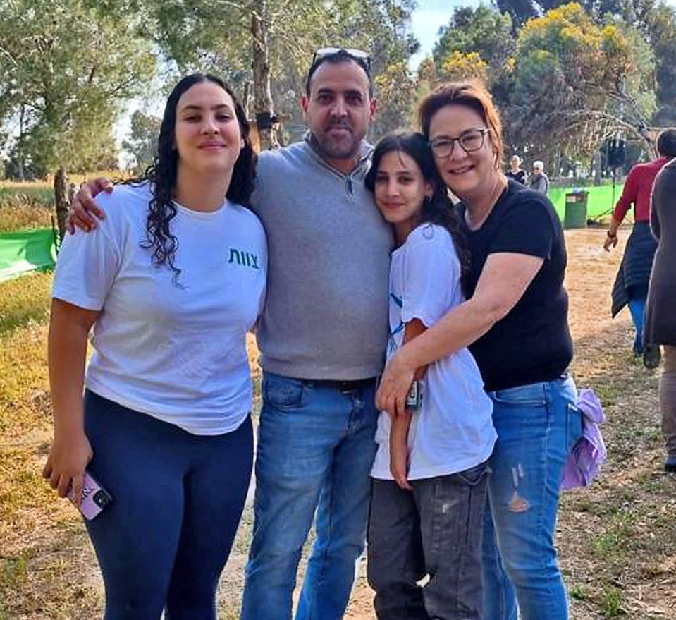 The Sharabi family with dad, Eli, who is still missing