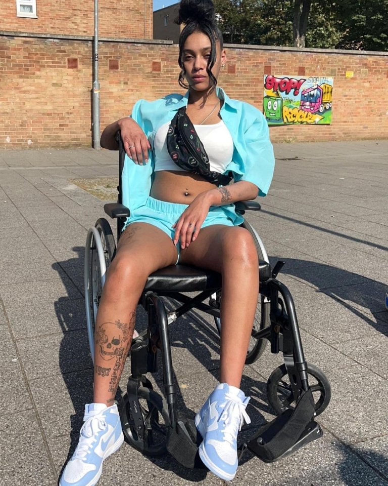 Kerry-Anne Donaldson, 26, from London, has been left in a wheelchair thanks to a 600-canister a week 'laughing gas' addiction