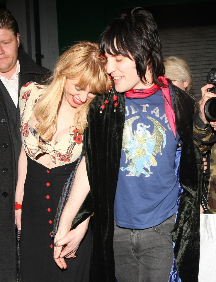 Odd couple Courtney Love and Noel Fielding pictured in 2008