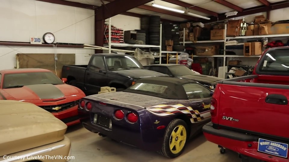 There were 22 over the rare cars stashed inside the barn and almost never driven