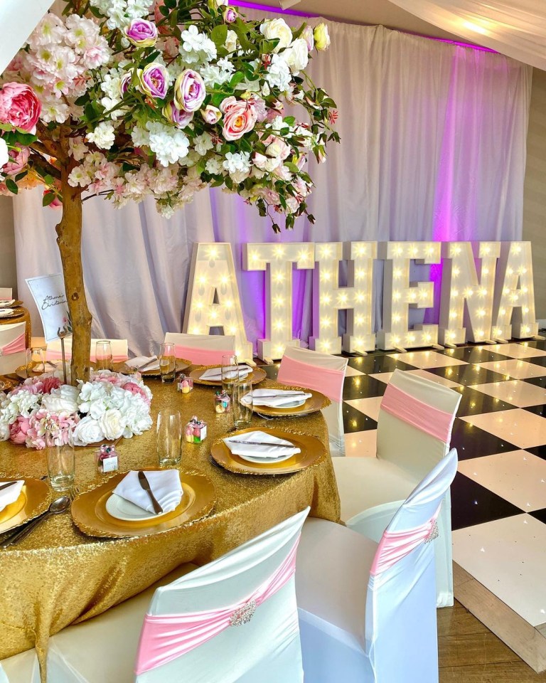 Paris organised a beautiful and girly afterparty for daughter Athena's christening