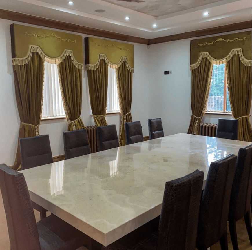 They save this elaborate dining room for special occasions