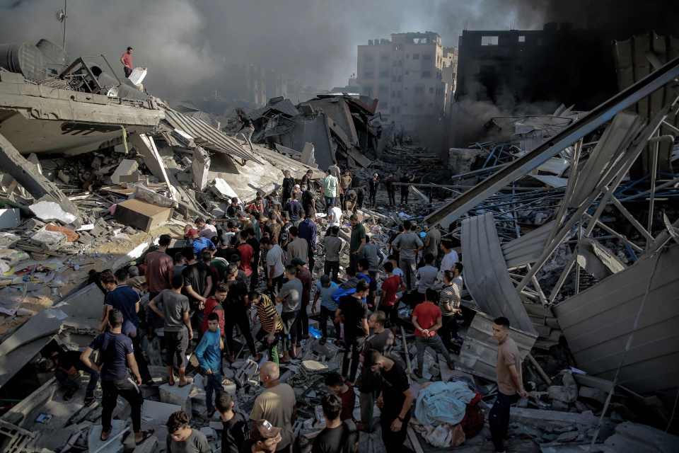 Scenes of destruction inside bomb-blitzed Gaza