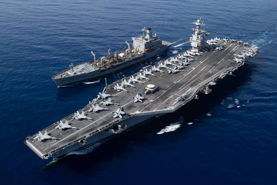 The US has also sent USS Gerald R Ford to the Mediterranean Sea