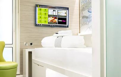 The rooms all come with 40" smart inch televisions with on-demand services