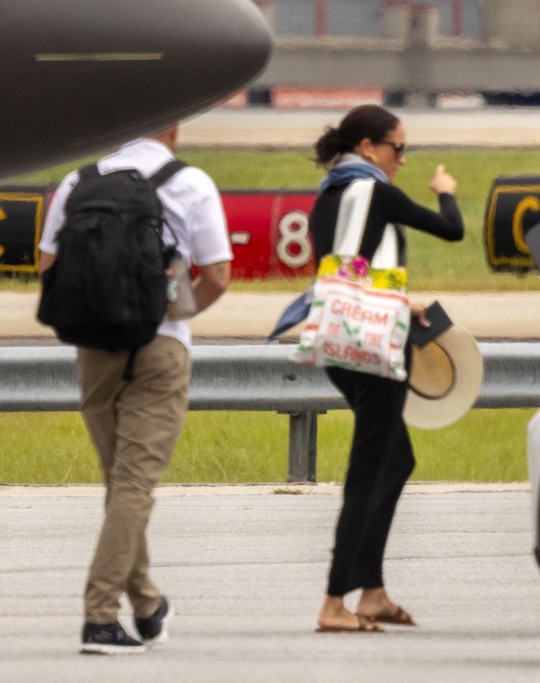 The couple touched down in Atlanta yesterday