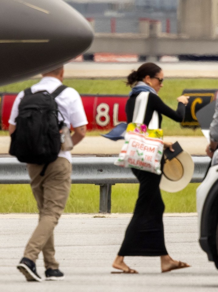 The couple were spotted holding hands outside a food store during their trip away