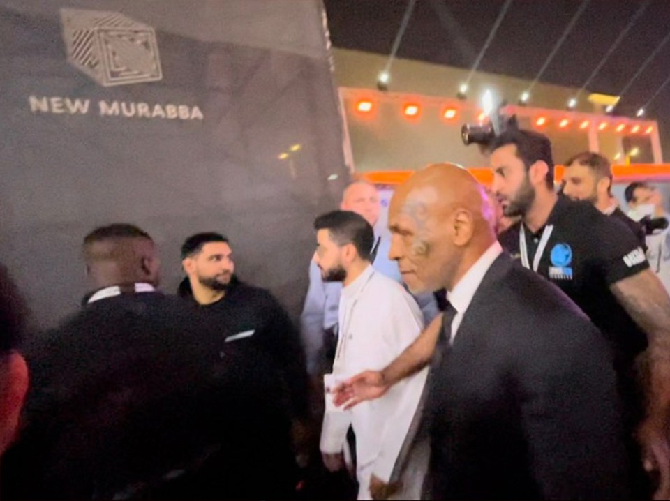 Tyson walked on through as Khan waited to restart his interview